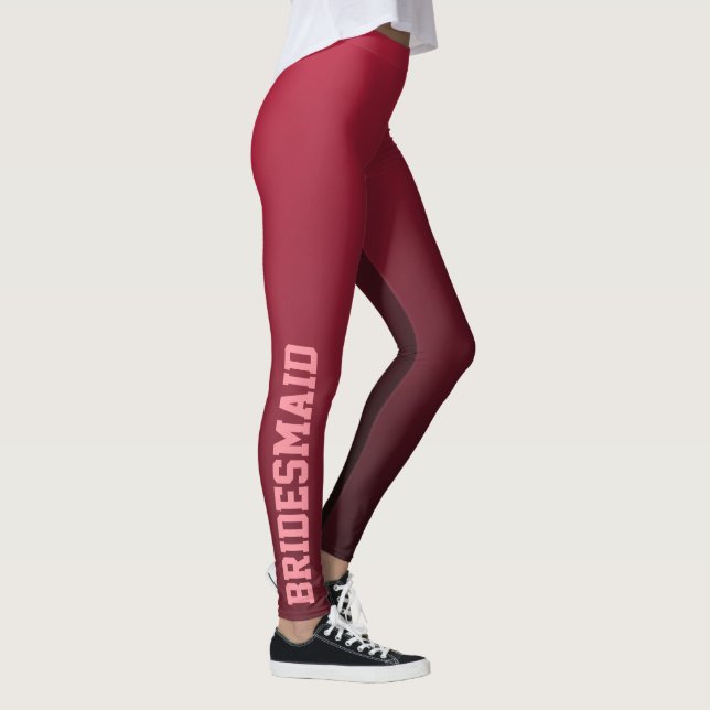 Bridesmaid Ombre Burgundy Leggings (Right)