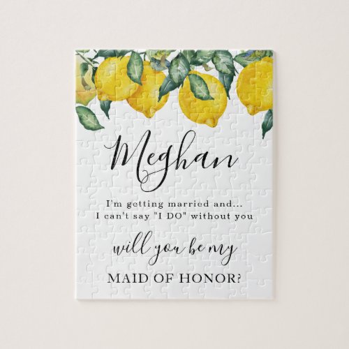 Bridesmaid Or Maid of Honor Proposal Jigsaw Puzzle