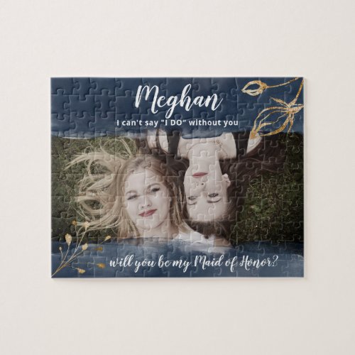 Bridesmaid or Maid of honor proposal photo puzzle