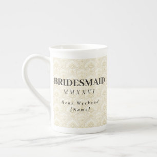 Bridesmaid   Ornamental Art Deco – Ivory Keepsake Bone China Mug