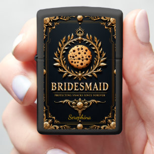 Bridesmaid Ornate Gold Cookie Zippo Lighter