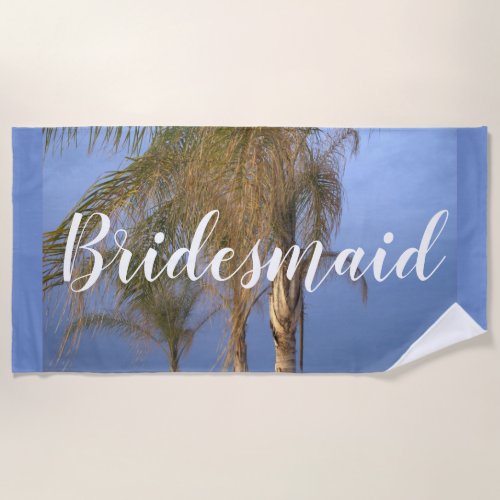 Bridesmaid Palm Trees Beach Towel