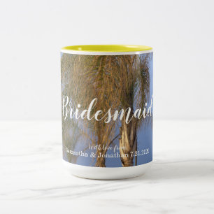 Bridesmaid Palm Trees Personalized Mugs
