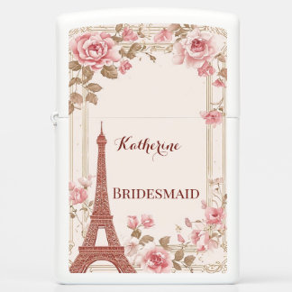 Bridesmaid Parisian Style Timeless Eiffel Tower  Zippo Lighter