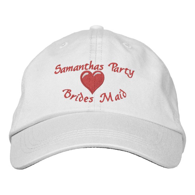 Bridesmaid party embroidered baseball hat (Front)