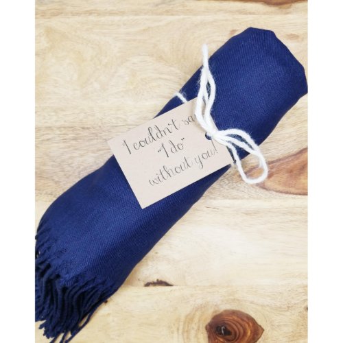 Bridesmaid Pashmina Shawl With Custom Gift Tag