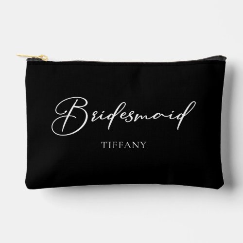 Bridesmaid Personalized Chic Bachelorette Party Accessory Pouch