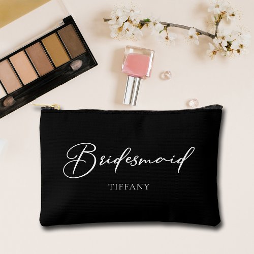 Bridesmaid Personalized Chic Bachelorette Party Accessory Pouch