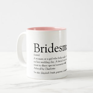 Bridesmaid Personalized Definition Favor Two-Tone Coffee Mug
