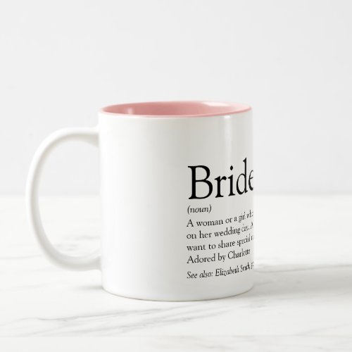 Bridesmaid Personalized Definition Favor Two_Tone Coffee Mug