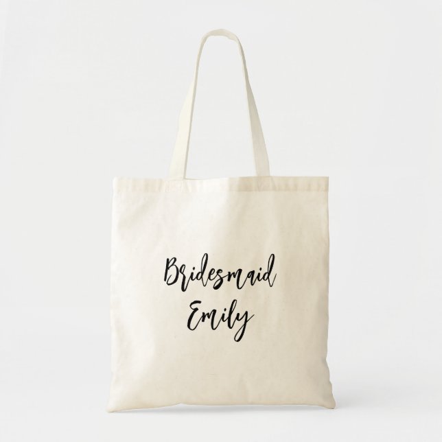  Bridesmaid Personalized Elegant Modern Tote Bag (Front)
