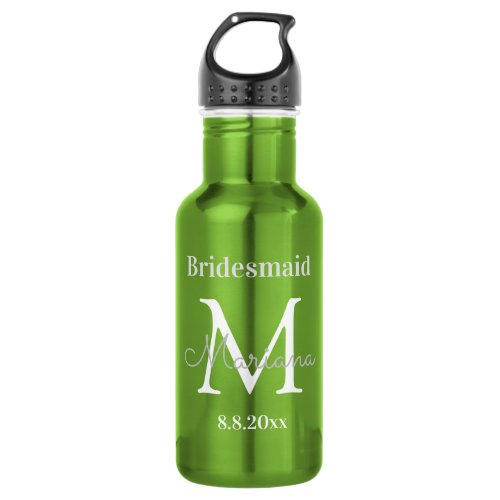 bridesmaid personalized elegant stylish stainless steel water bottle