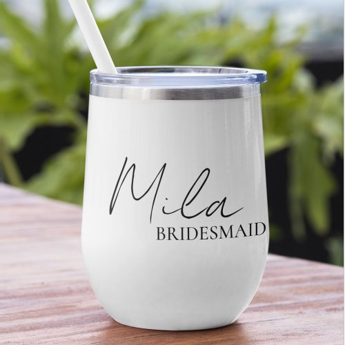 Bridesmaid Personalized Gift Ideas Thermal Wine Tumbler