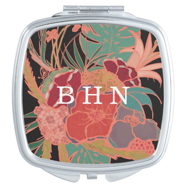 Bridesmaid Personalized Monogrammed Compact Mirror (Front)
