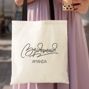 Bridesmaid Personalized Name Tote Bag