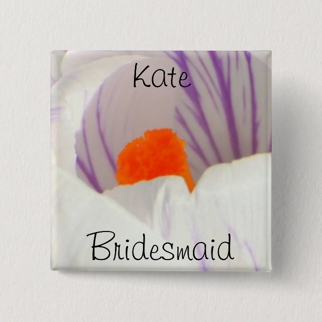 Bridesmaid Pinback Button (Front)