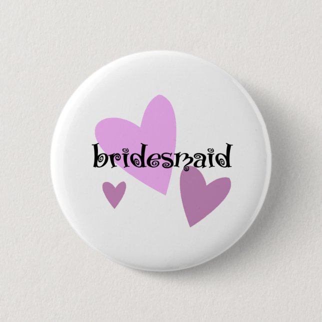 Bridesmaid Pinback Button (Front)