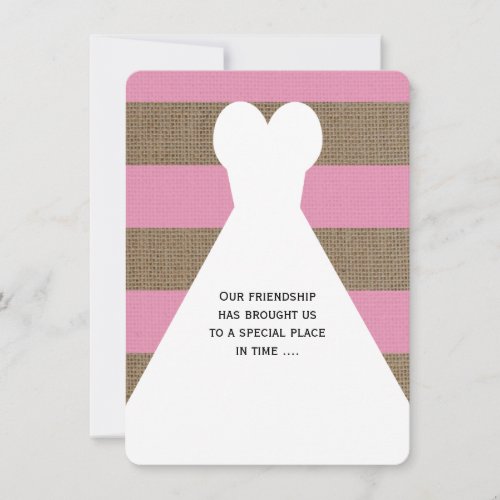 Will You Be My Bridesmaid Poem Invitations Pink