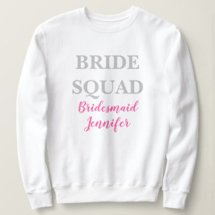 Bridesmaid Pink Custom Name Wedding Bachelorette  Sweatshirt