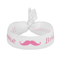 Bridesmaid Pink Mustache Hair Tie