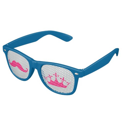 Bridesmaid Pink Mustache Party Shades Sunglasse