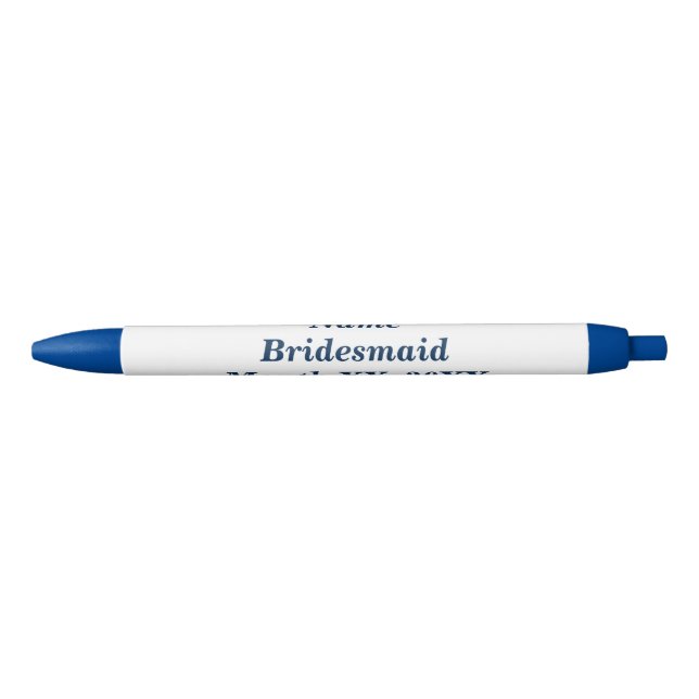 Bridesmaid Pink Mustache Pen (Front)