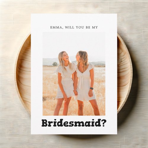 Bridesmaid Proposal Bold Playful Invitation