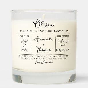 Bridesmaid proposal box photo gift scented candle