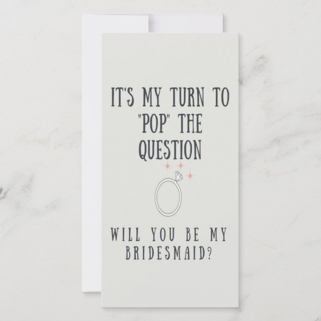 Bridesmaid Proposal | Bridesmaid Invitation (Front)