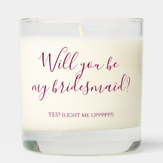 bridesmaid proposal candle