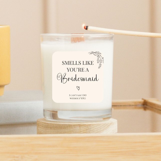 Bridesmaid Proposal Candle Sticker Label (Creator Uploaded)