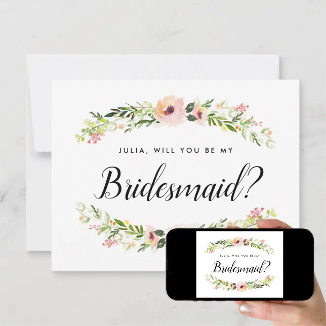 Bridesmaid Proposal Card | Zazzle