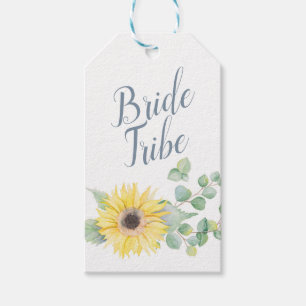 Bridesmaid Proposal Card, Sunflower Eucalyptus Gift Tags