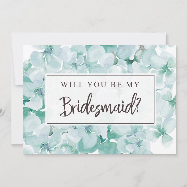 Bridesmaid Proposal Card | Teal (Front)