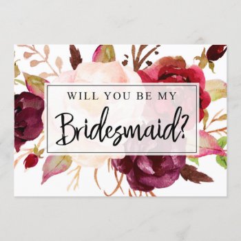 Bridesmaid Proposal Card/will You Be My Bridesmaid Invitation by Celebration_Shoppe at Zazzle