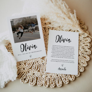 Bridesmaid Proposal Card with Photo