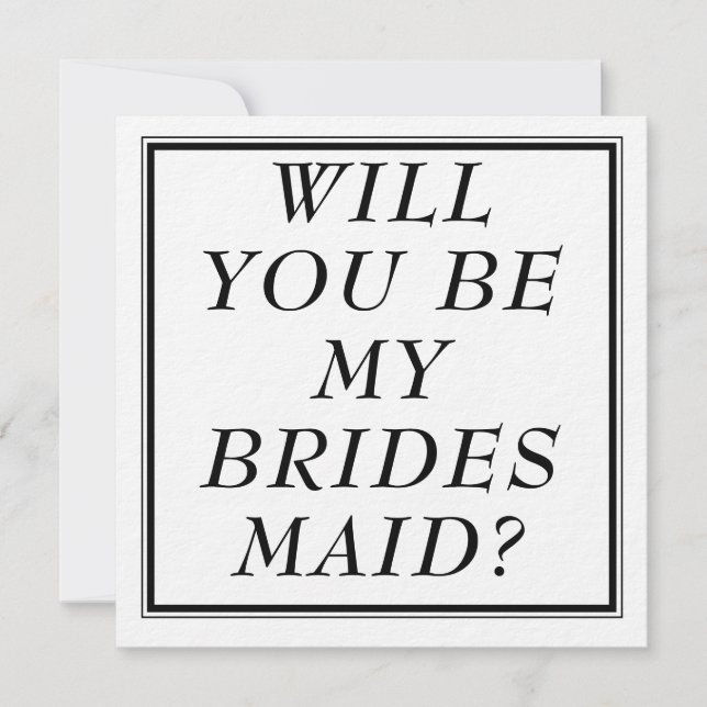 Bridesmaid Proposal Cards- Engagement Bridal Party Holiday Card (Front)