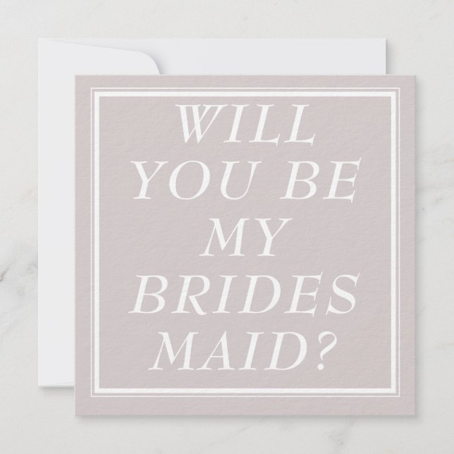 Bridesmaid Proposal Cards- Engagement Bridal Party Holiday Card (Front)