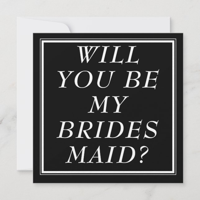 Bridesmaid Proposal Cards- Engagement Bridal Party Holiday Card (Front)