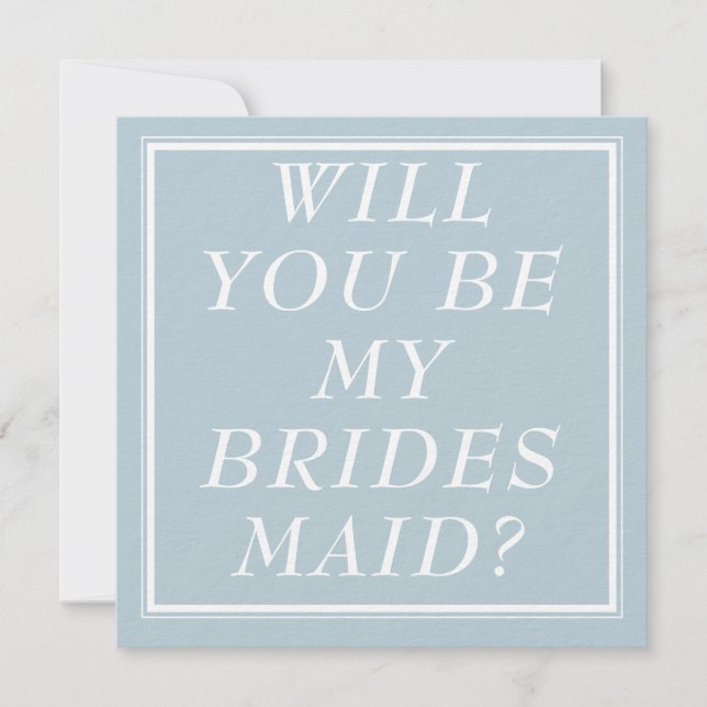 Bridesmaid Proposal Cards- Engagement Bridal Party Holiday Card (Front)