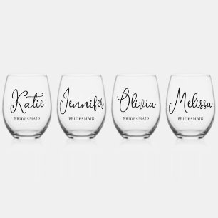 Bridesmaid Proposal Gift Custom Wine Glass