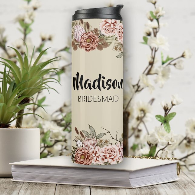 Bridesmaid Proposal Gift Customized Bridal Shower Thermal Tumbler (Creator Uploaded)