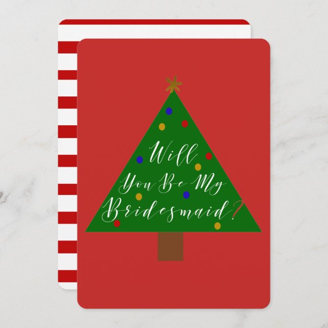 Bridesmaid Proposal Holiday Set Invitation (Front/Back)