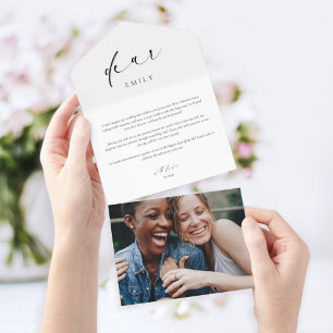 Bridesmaid Proposal Letter Modern Photo Card
