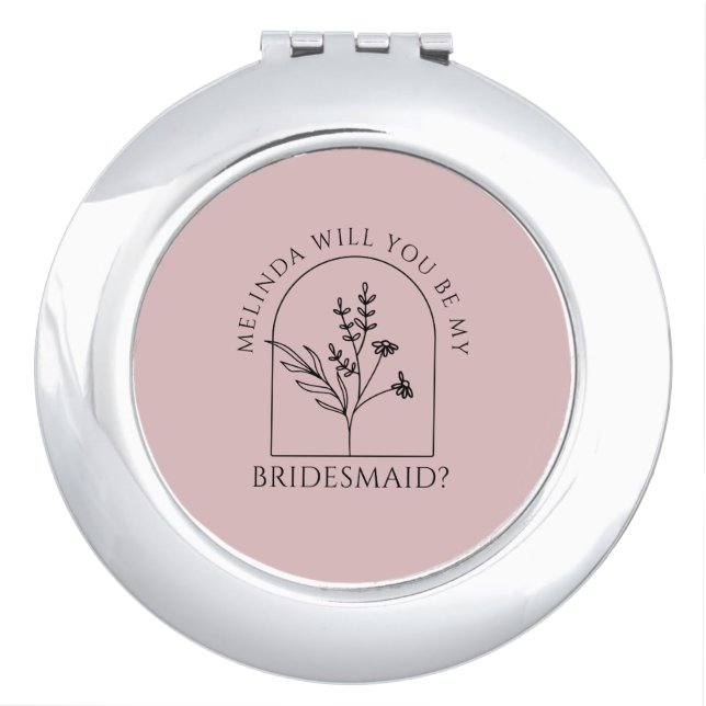 Bridesmaid Proposal Maid of honor Compact Mirror (Front)