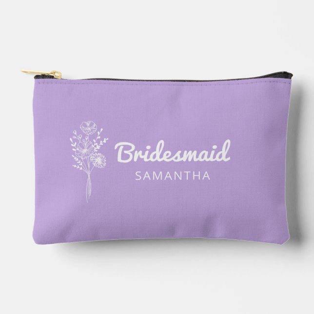 Bridesmaid Proposal Maid of honor Makeup Bag (Front)