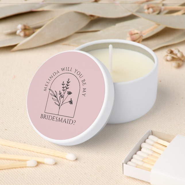 Bridesmaid Proposal Maid of honor Mini Candle Favors (Insitu)