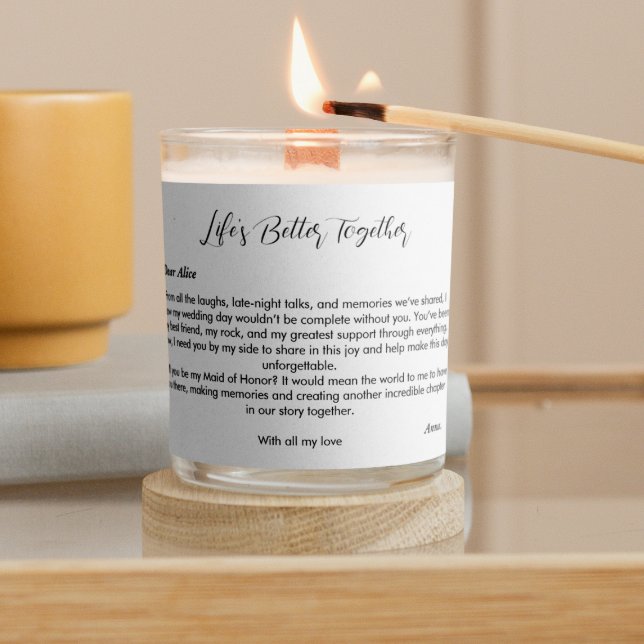 Bridesmaid Proposal Newspaper Photo Retro Scented Candle (Bridesmaid Proposal Newspaper Photo Retro Scented Candle)