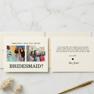 Bridesmaid Proposal Photo  Card