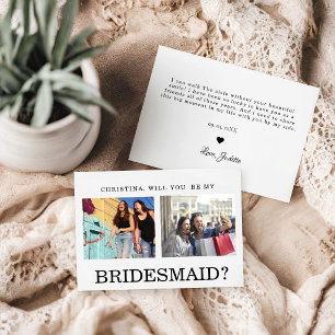 Bridesmaid Proposal Photo  Card